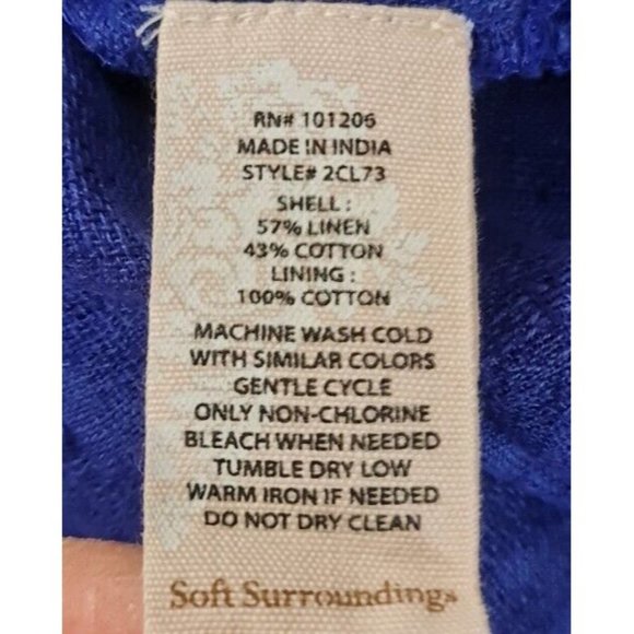 Soft Surrounding Women Size M Blue Purple Mini Pencil Shirt Dress Crew Neck 236P - Picture 5 of 6